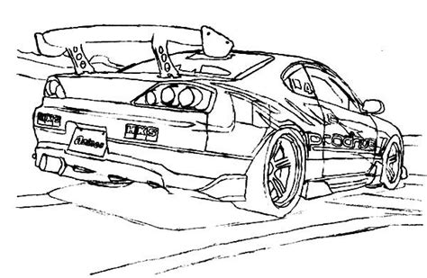 Drifting Cars, : S15 Cars Drifting Trace Coloring Pages | Cars coloring ...