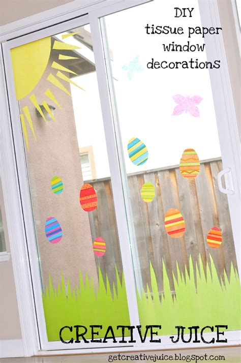 Creative Juice: {TUTORIAL} easy tissue paper window decor