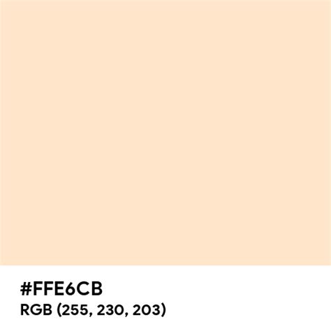 Champagne CMYK color hex code is #FFE6CB