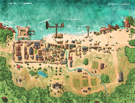 Nassau Town - Tropical Pirate Port City RPG Map