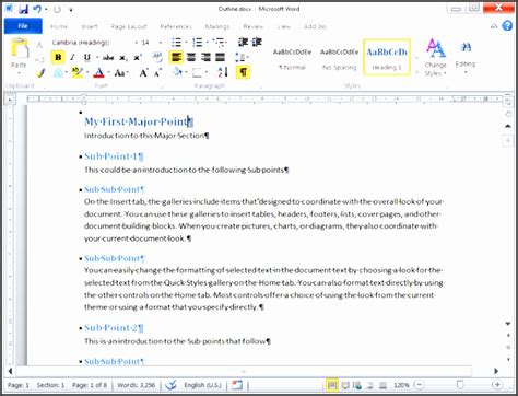 11 Outline In Ms Word - SampleTemplatess - SampleTemplatess