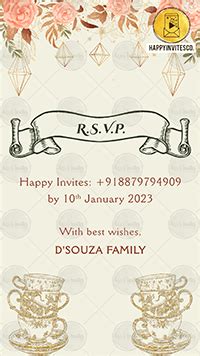 Victorian Party Invitation Video | Birthday & Tea Party - Happy Invites