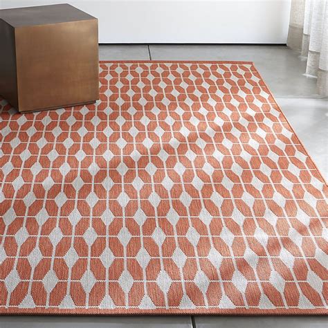 Aldo Mandarin Orange Outdoor Rug | Crate and Barrel | Indoor outdoor ...