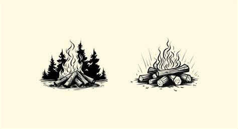 Premium Vector | Campfire safety vector elements graphics promoting ...