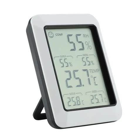 Digital LCD Temperature Humidity Meter Electronic Wireless Max/Min ...