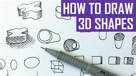 How to Draw 3D Shapes - Exercises for Beginners - YouTube