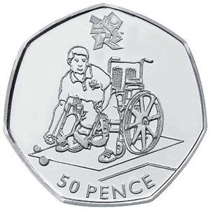 LONDON SUMMER OLYMPIC 2012 06/29 BOCCIA 50P COIN 2011 FIFTY PENCE WHEELCHAIR ! | eBay