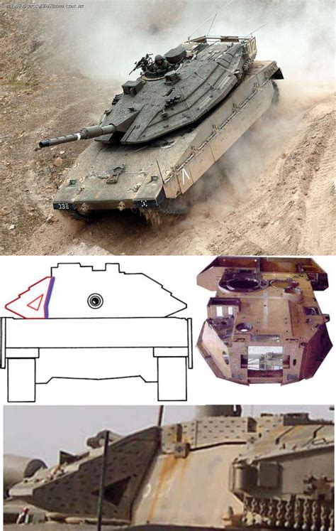 Cutaway of the composite armor that gives the Merkava Mk IV those "alien" looks : r/TankPorn