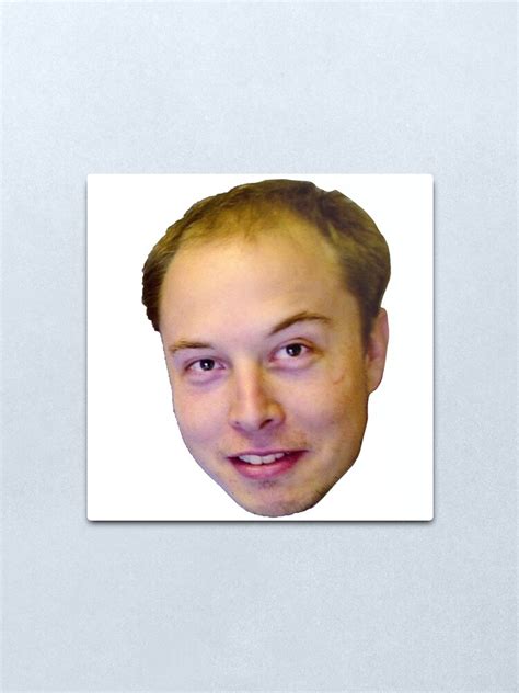 "Elon Musk Bald Meme" Metal Print for Sale by KiyomiShop | Redbubble