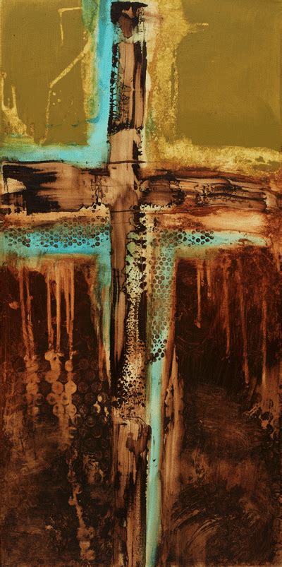 110605 spiritual religious cross art - Abstract Art Print