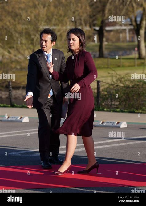 Karuizawa, Japan. 16th Apr, 2023. Foreign Minister Annalena Baerbock ...