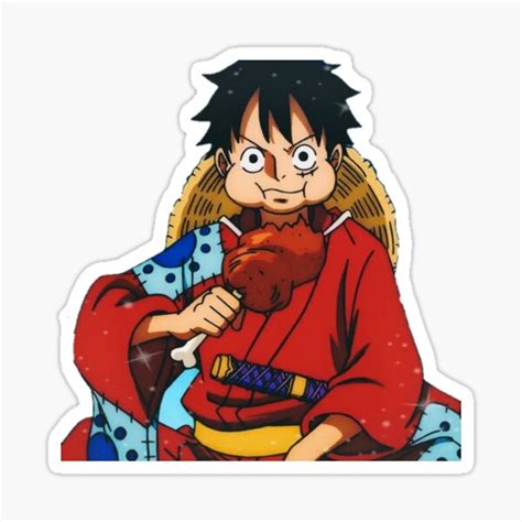 "Luffy loves meat" Sticker for Sale by Ahmed1580 | Redbubble