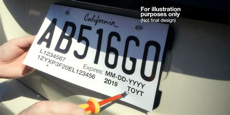 Printable Temporary License Plate California - Customize and Print