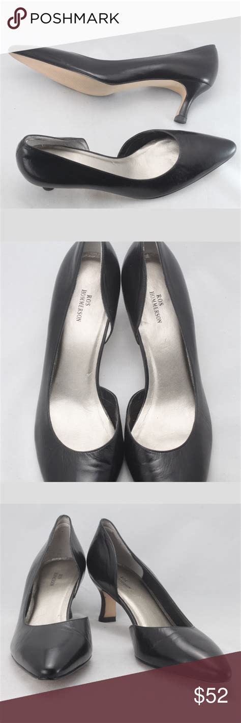 Ros Hommerson Black Leather Pumps | Black leather pumps, Leather pumps ...