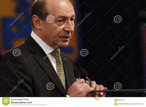 Romanian President Traian Basescu Editorial Photography - Image of ...