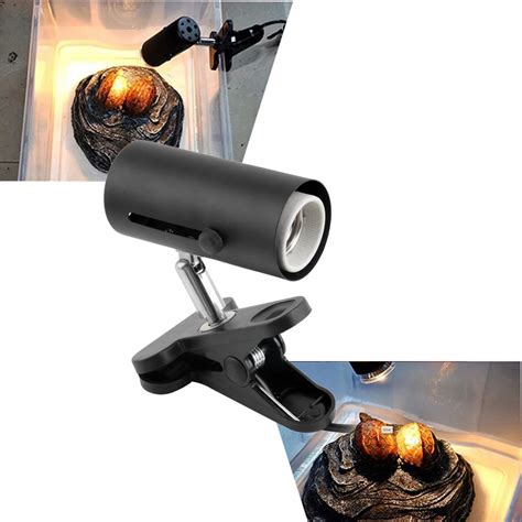 Durable Aquarium Reptile Light Holder Heat Lamp Clamp Ceramic Infrared Emitter Stand Portable ...