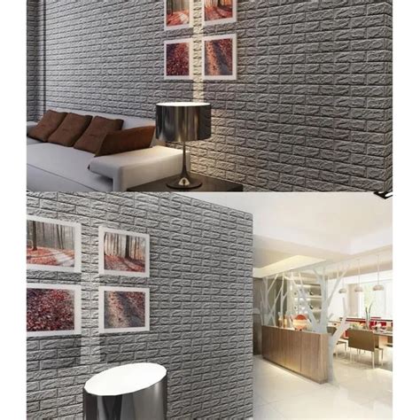 Beautiful Soundproof 3D Brick Pattern Wallpaper Bedroom Living Room ...