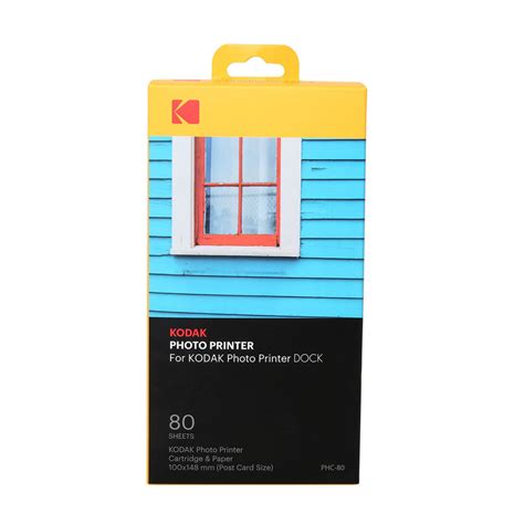 Kodak Photo Printer Dock Cartridge And Paper, 80 Sheets (kodphc80) | Photo Printers ...