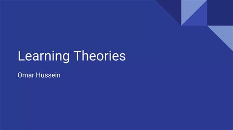 Learning theories in the classroom | PPT