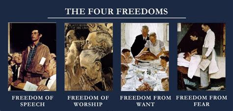 Roosevelt, and the Four Freedoms ... in 2020 | Four freedoms, Freedom ...