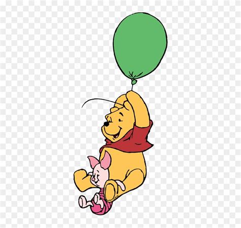 Pooh, Piglet Floating From Balloon - Winnie The Pooh And Piglet Balloon - Free Transparent PNG ...