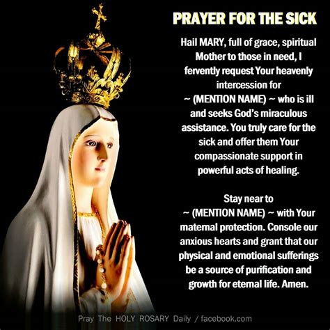 Prayer for the Sick | Prayer for the sick, Catholic prayer for healing ...