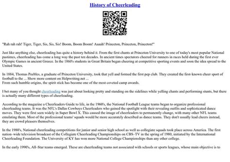 History Of Cheerleading | PPT