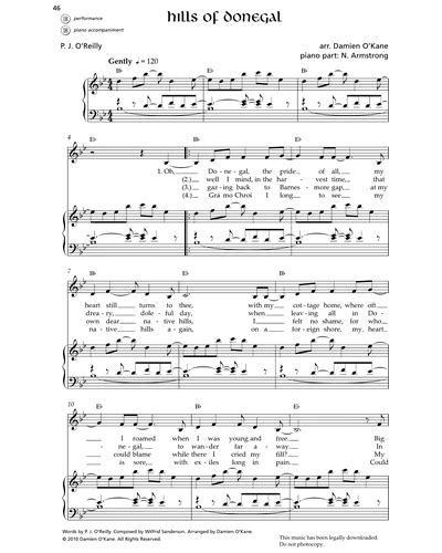 Hills Of Donegal Sheet Music by Wilfrid Sanderson | nkoda | Free 7 days ...