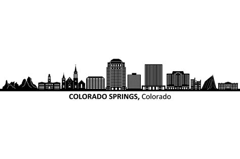 Colorado Springs USA Skyline Graphic by simpline · Creative Fabrica