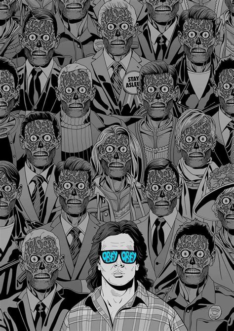 Horror Movie Posters, Movie Poster Art, Horror Films, Movie Art, They Live Movie, We All Mad ...