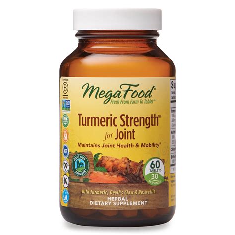 MegaFood, Turmeric Strength for Joint, Maintains Joint Health and Mobility, Vitamin and Herbal ...