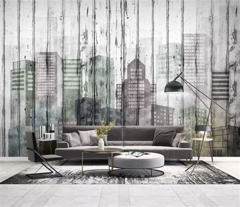 Dark City Drawing Art | Wood building, Cityscape wallpaper, Wall murals