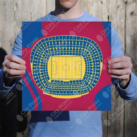 Camp Nou Map Art - City Prints