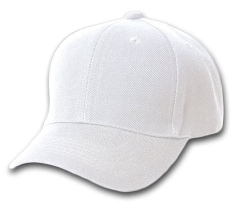 WHITE Plain Baseball Cap Blank Hat Solid Color Velcro | eBay