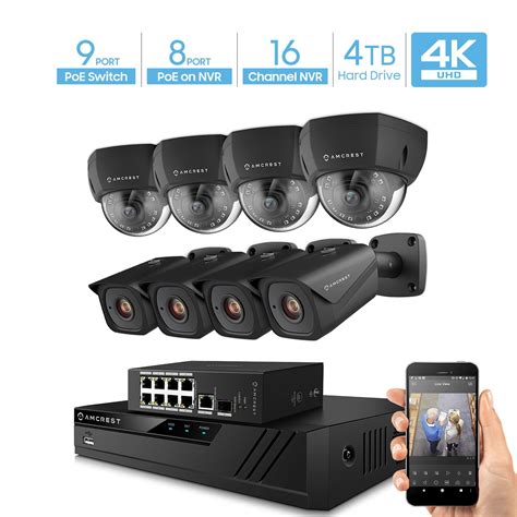 Amcrest 4K UltraHD Video Security Camera System with 4K 16-Channel PoE ...