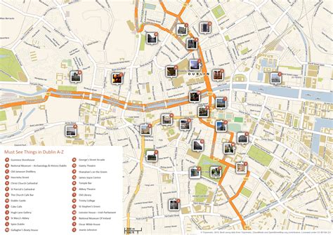 Dublin Attractions Map | FREE PDF Tourist City Tours Map Dublin 2024