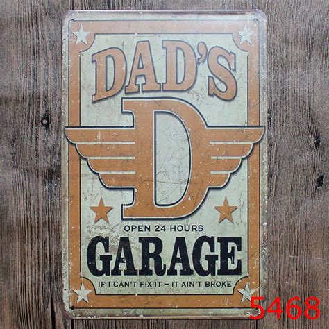 Retro Wall Art Metal Sign Posters My Garage Rules In - vrogue.co