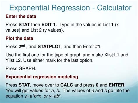 PPT - Exponential Regression - Calculator PowerPoint Presentation, free ...