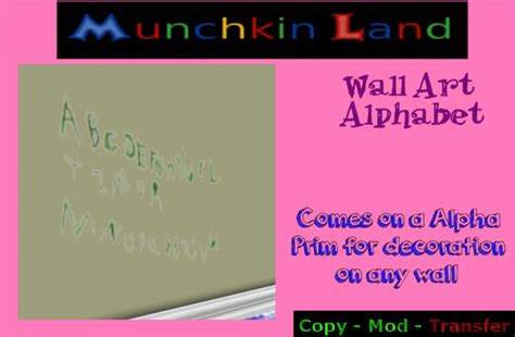 Second Life Marketplace - (ML) Art Alphabet Box