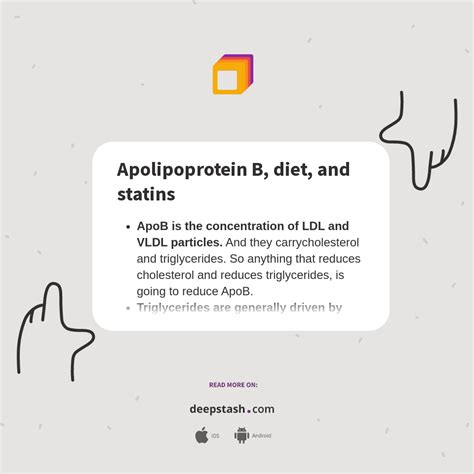 Apolipoprotein B, diet, and statins - Deepstash