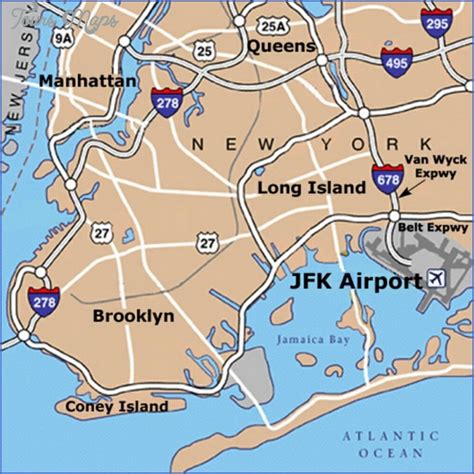 New York map of airports - ToursMaps.com