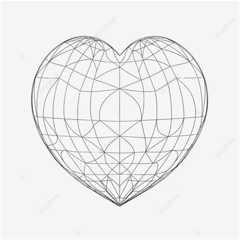 Heart Globe Line Art, Heart, World Map, Outline PNG Transparent Image and Clipart for Free Download
