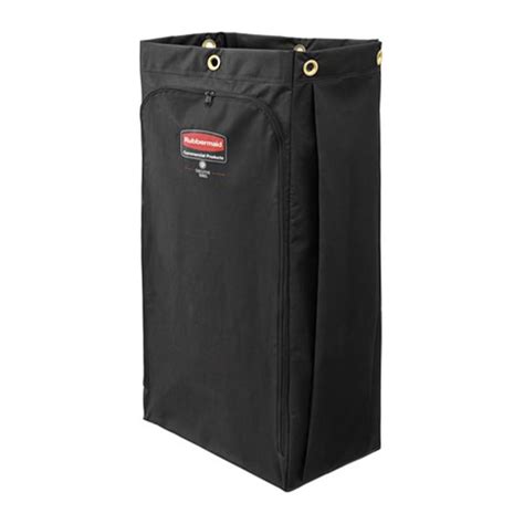 Rubbermaid Commercial Canvas Bag for Janitorial Cleaning Carts Vinyl Lining Black | Winc