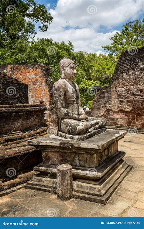 Ancient Polonnaruwa Ruins in Sri Lanka. Watadagaya Buddhaâ€™s Statues ...