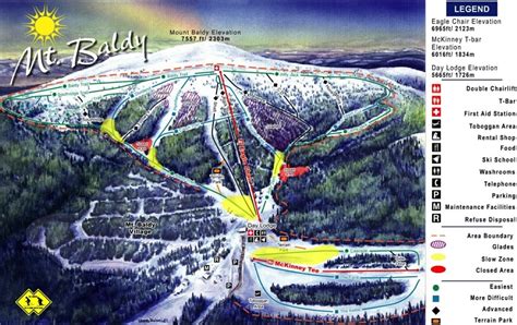 Mt Baldy Ski Area Trail Map | California Ski Resort Maps