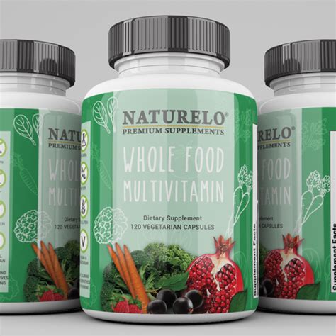 Whole Food Multivitamin for Men/Women Product label contest design# ...