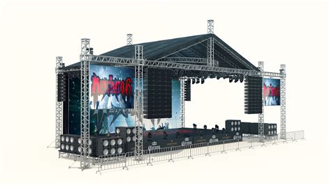 Outdoor concert stage lighting model - TurboSquid 1508276