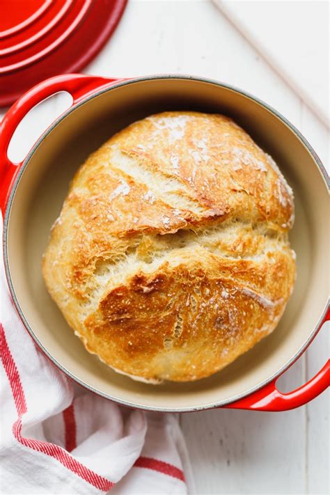 Crusty No Knead Dutch Oven Bread Recipe - Cooking LSL