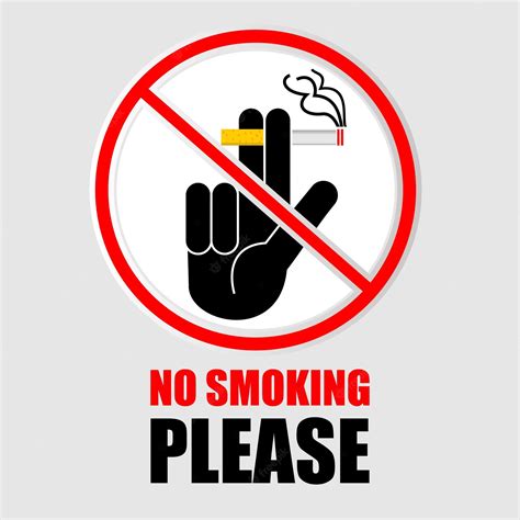 Premium Vector | No smoking please, poster and banner vector