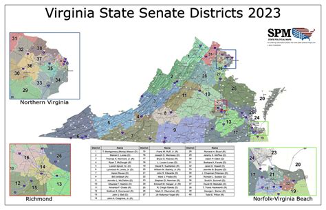 Virginia Political and State Legislative Wall Maps – State Political Maps